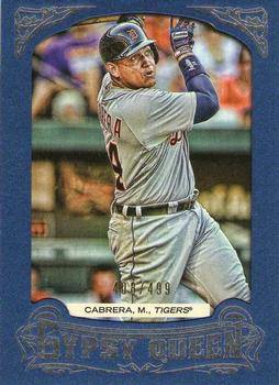 2014 Topps Gypsy Queen - Framed Blue #1 Miguel Cabrera Front