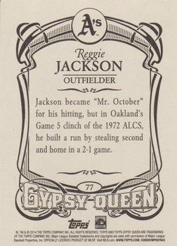 2014 Topps Gypsy Queen - Framed Blue #77 Reggie Jackson Back