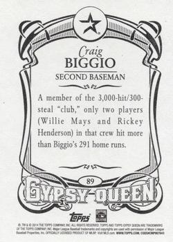 2014 Topps Gypsy Queen - Framed Blue #89 Craig Biggio Back