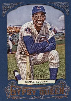 2014 Topps Gypsy Queen - Framed Blue #111 Ernie Banks Front