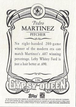 2014 Topps Gypsy Queen - Framed Blue #126 Pedro Martinez Back