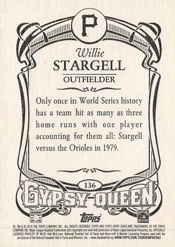 2014 Topps Gypsy Queen - Framed Blue #136 Willie Stargell Back