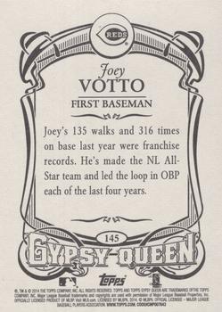 2014 Topps Gypsy Queen - Framed Blue #145 Joey Votto Back