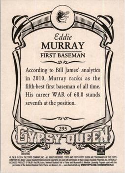 2014 Topps Gypsy Queen - Framed Blue #295 Eddie Murray Back
