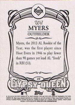 2014 Topps Gypsy Queen - Framed Blue #49 Wil Myers Back