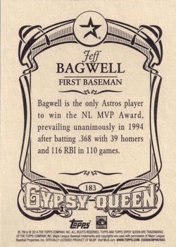 2014 Topps Gypsy Queen - Framed Blue #183 Jeff Bagwell Back