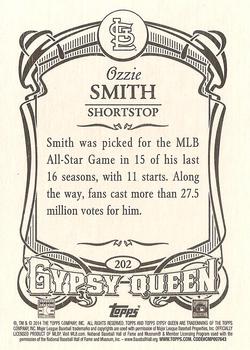 2014 Topps Gypsy Queen - Framed Blue #202 Ozzie Smith Back