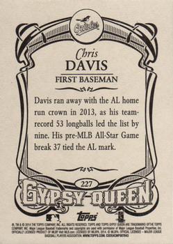2014 Topps Gypsy Queen - Framed Blue #227 Chris Davis Back