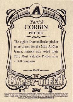 2014 Topps Gypsy Queen - Framed Blue #298 Patrick Corbin Back