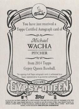 2014 Topps Gypsy Queen - Autographs #GQA-MWA Michael Wacha Back
