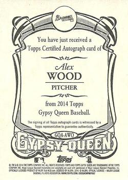 2014 Topps Gypsy Queen - Autographs #GQA-AWO Alex Wood Back