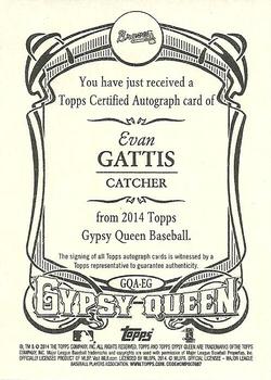 2014 Topps Gypsy Queen - Autographs #GQA-EG Evan Gattis Back