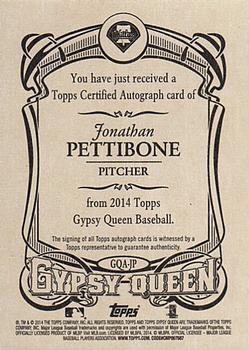 2014 Topps Gypsy Queen - Autographs #GQA-JP Jonathan Pettibone Back