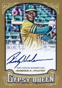 2014 Topps Gypsy Queen - Autographs Gold #GQA-RH Rickey Henderson Front