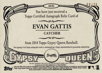 2014 Topps Gypsy Queen - Relic Autographs #AR-EG Evan Gattis Back