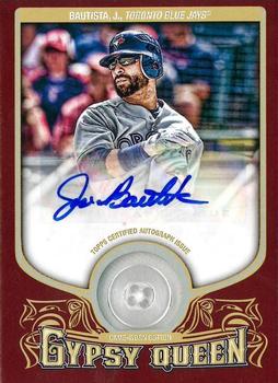 2014 Topps Gypsy Queen - Button Autographs #BAR-JB Jose Bautista Front