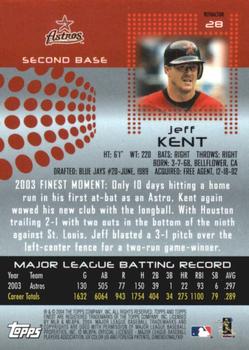 2004 Finest - Refractors #28 Jeff Kent Back