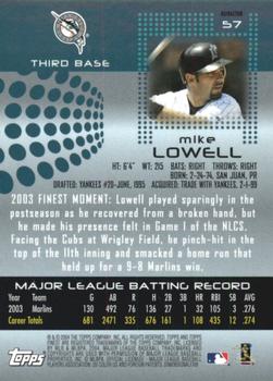 2004 Finest - Refractors #57 Mike Lowell Back