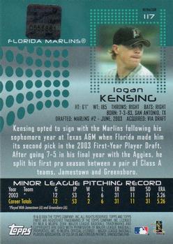 2004 Finest - Refractors #117 Logan Kensing Back