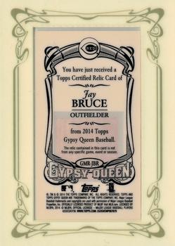 2014 Topps Gypsy Queen - Mini Relics #GMR-JBR Jay Bruce Back