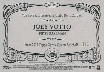 2014 Topps Gypsy Queen - Jumbo Relics Silver #GJR-JV Joey Votto Back
