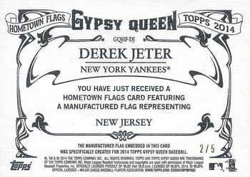 2014 Topps Gypsy Queen - Hometown Flags #GQHF-DJ Derek Jeter Back