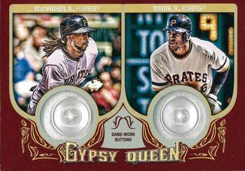 2014 Topps Gypsy Queen - Buttons Dual #DBC-MM Andrew McCutchen / Starling Marte Front