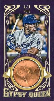 2014 Topps Gypsy Queen - Mini Birth Year Pennies #GBY-YP Yasiel Puig Front