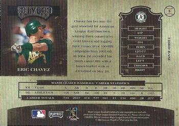 2004 Playoff Prime Cuts II #3 Eric Chavez Back