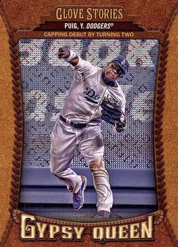 2014 Topps Gypsy Queen - Glove Stories #GS-YP2 Yasiel Puig Front