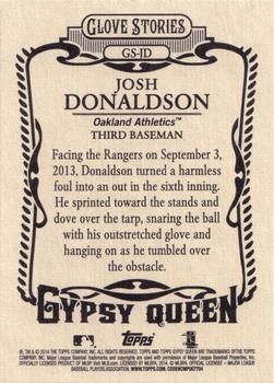 2014 Topps Gypsy Queen - Glove Stories #GS-JD Josh Donaldson Back