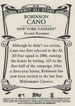 2014 Topps Gypsy Queen - Debut All Stars #AS-RC Robinson Cano Back