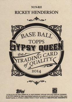 2014 Topps Gypsy Queen - N174 Gypsy Queen #N174-RH Rickey Henderson Back