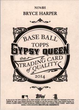 2014 Topps Gypsy Queen - N174 Gypsy Queen #N174-BH Bryce Harper Back