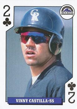 1993 Bicycle Rookies Playing Cards #2♣ Vinny Castilla Front