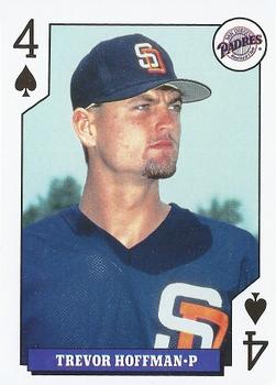 1993 Bicycle Rookies Playing Cards #4♠ Trevor Hoffman Front
