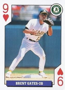 1993 Bicycle Rookies Playing Cards #9♥ Brent Gates Front