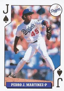 1993 Bicycle Rookies Playing Cards #J♠ Pedro Martinez Front