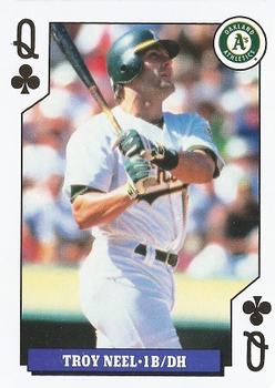 1993 Bicycle Rookies Playing Cards #Q♣ Troy Neel Front