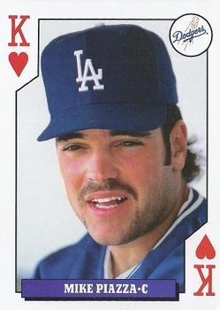 1993 Bicycle Rookies Playing Cards #K♥ Mike Piazza Front