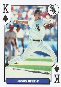1993 Bicycle Rookies Playing Cards #K♠ Jason Bere Front