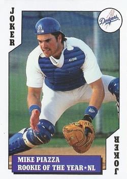 1993 Bicycle Rookies Playing Cards #JOKER Mike Piazza Front