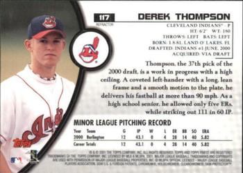 2001 Finest - Refractors #117 Derek Thompson Back