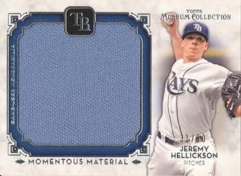 2014 Topps Museum Collection - Momentous Materials Jumbo Relics #MMJR-JH Jeremy Hellickson Front