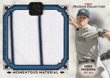 2014 Topps Museum Collection - Momentous Materials Jumbo Relics Gold #MMJR-MMU Mike Mussina Front