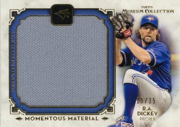 2014 Topps Museum Collection - Momentous Materials Jumbo Relics Gold #MMJR-RD R.A. Dickey Front
