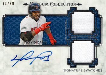 2014 Topps Museum Collection - Single Player Signature Swatches Dual Relic Autographs #SSD-DO David Ortiz Front