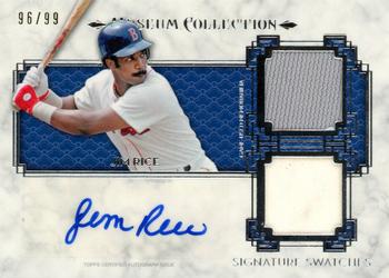2014 Topps Museum Collection - Single Player Signature Swatches Dual Relic Autographs #SSD-JR Jim Rice Front