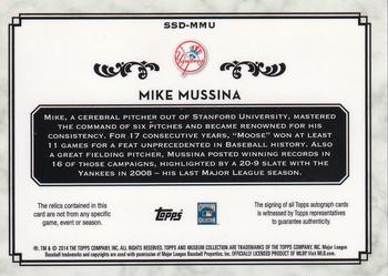 2014 Topps Museum Collection - Single Player Signature Swatches Dual Relic Autographs #SSD-MMU Mike Mussina Back
