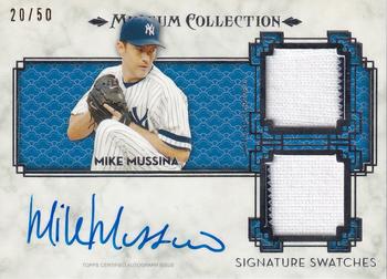 2014 Topps Museum Collection - Single Player Signature Swatches Dual Relic Autographs #SSD-MMU Mike Mussina Front